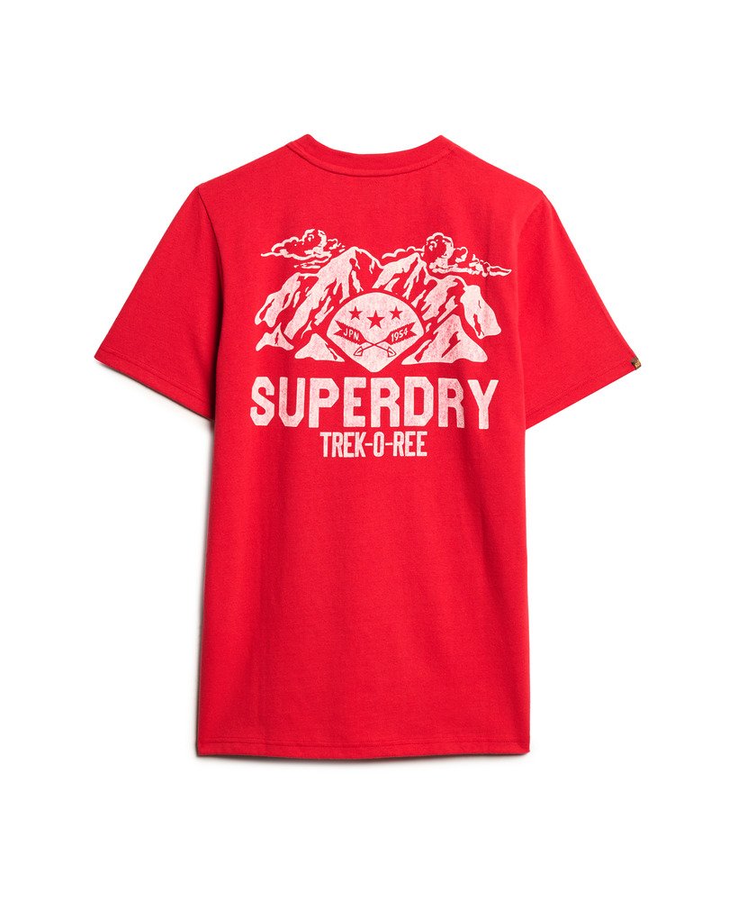 camiseta outdoor graphic na cor ferra red mesclada
