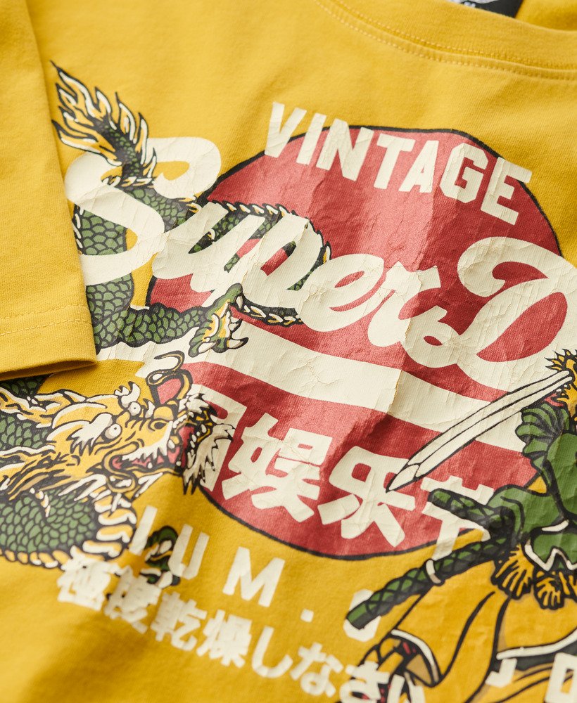 camiseta tokyo graphic na cor amarelo petróleo