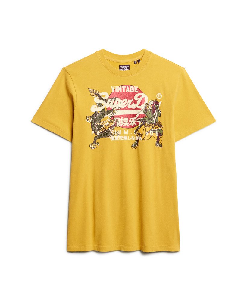 camiseta tokyo graphic na cor amarelo petróleo