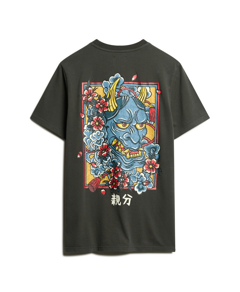 camiseta tokyo graphic em preto lavado