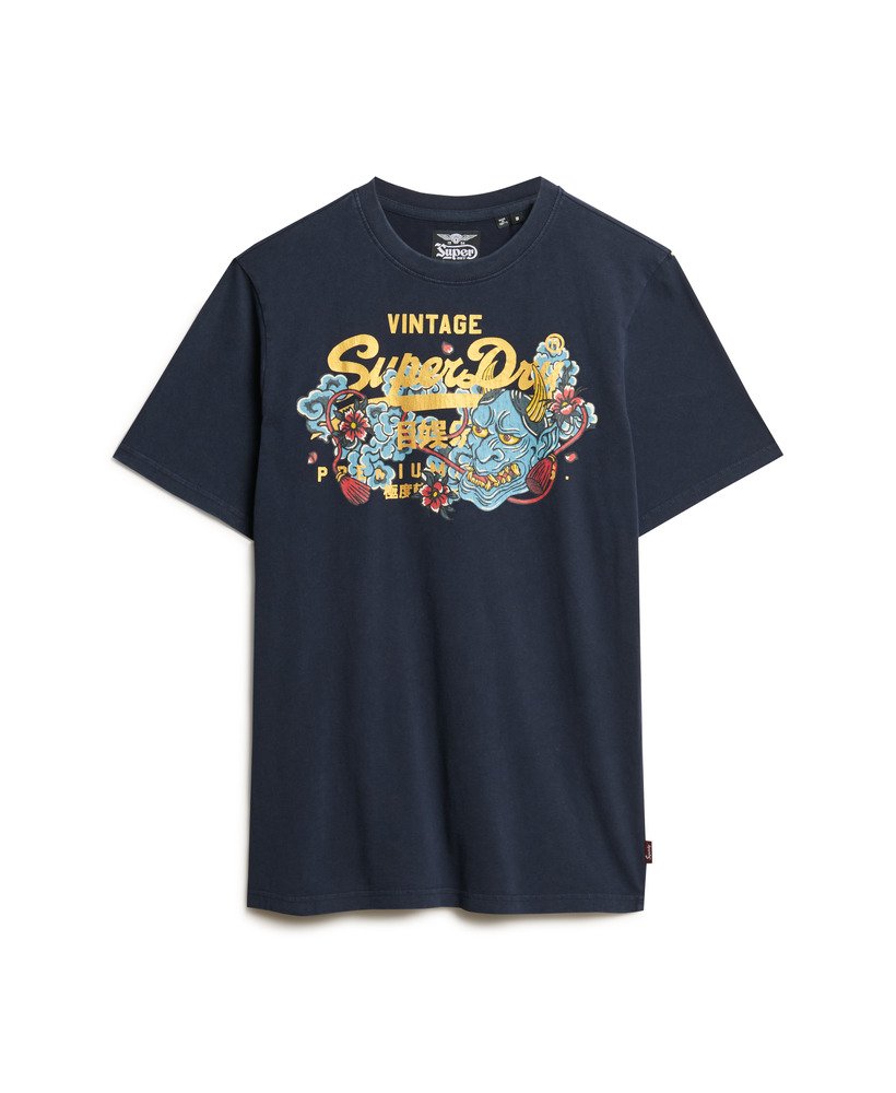 camiseta tokyo graphic na cor azul marinho escuro