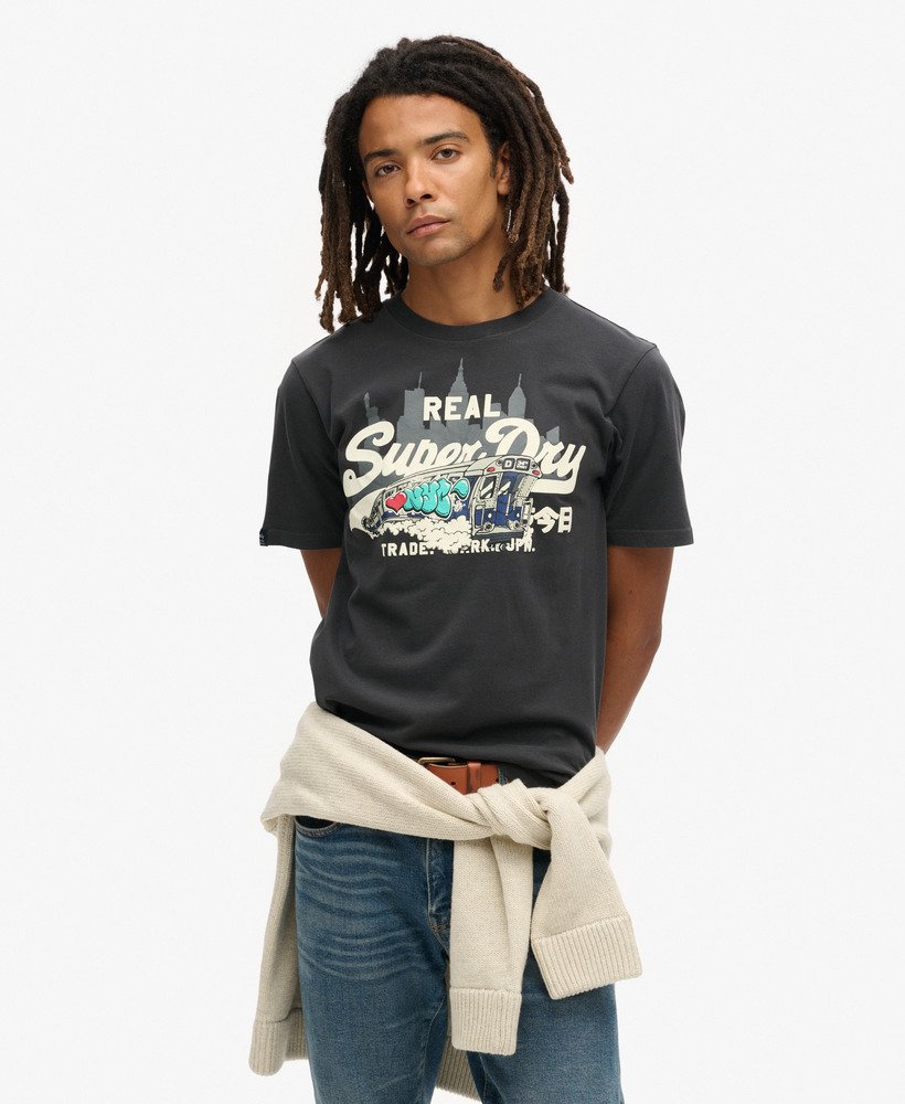 camiseta gráfica de nova york em blackboard