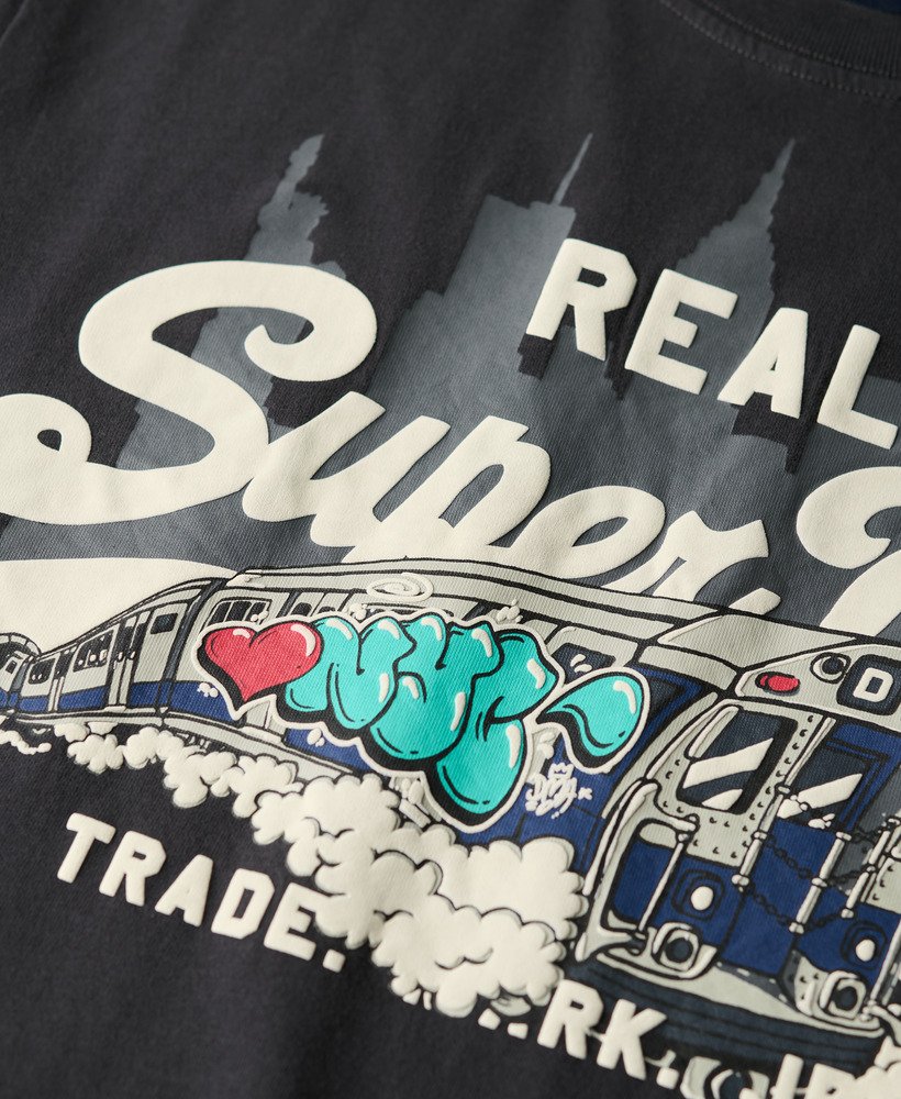 camiseta gráfica de nova york em blackboard