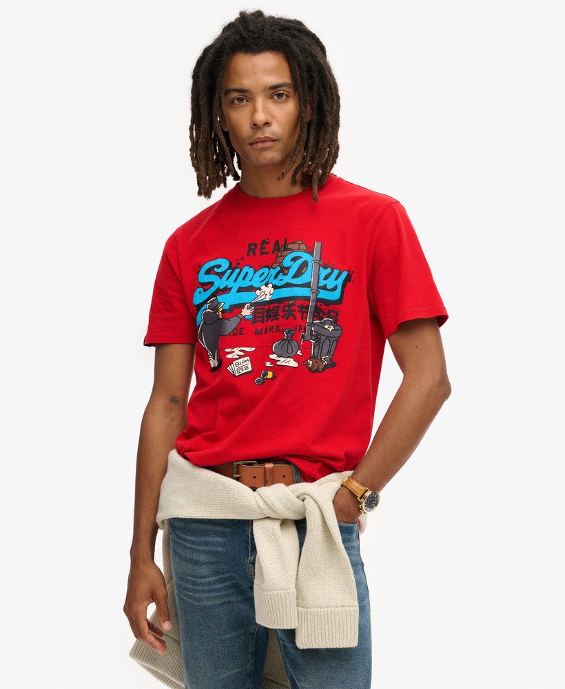 camiseta gráfica new york graphic na cor vermelho risco