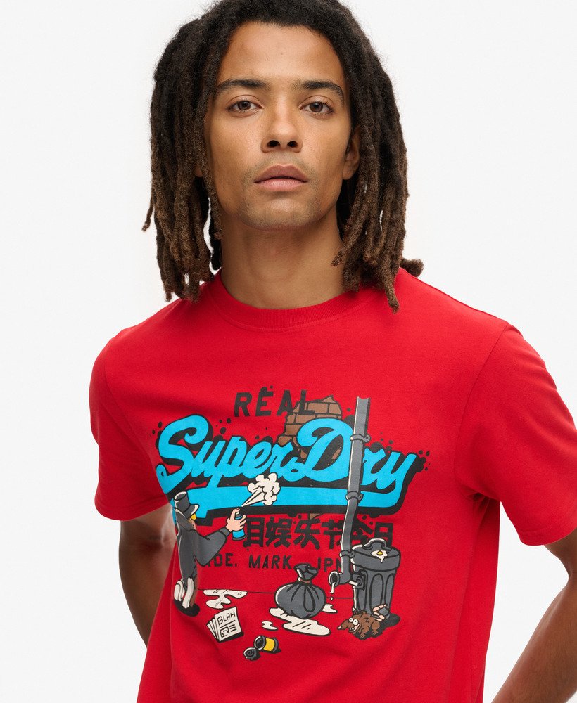 camiseta gráfica new york graphic na cor vermelho risco