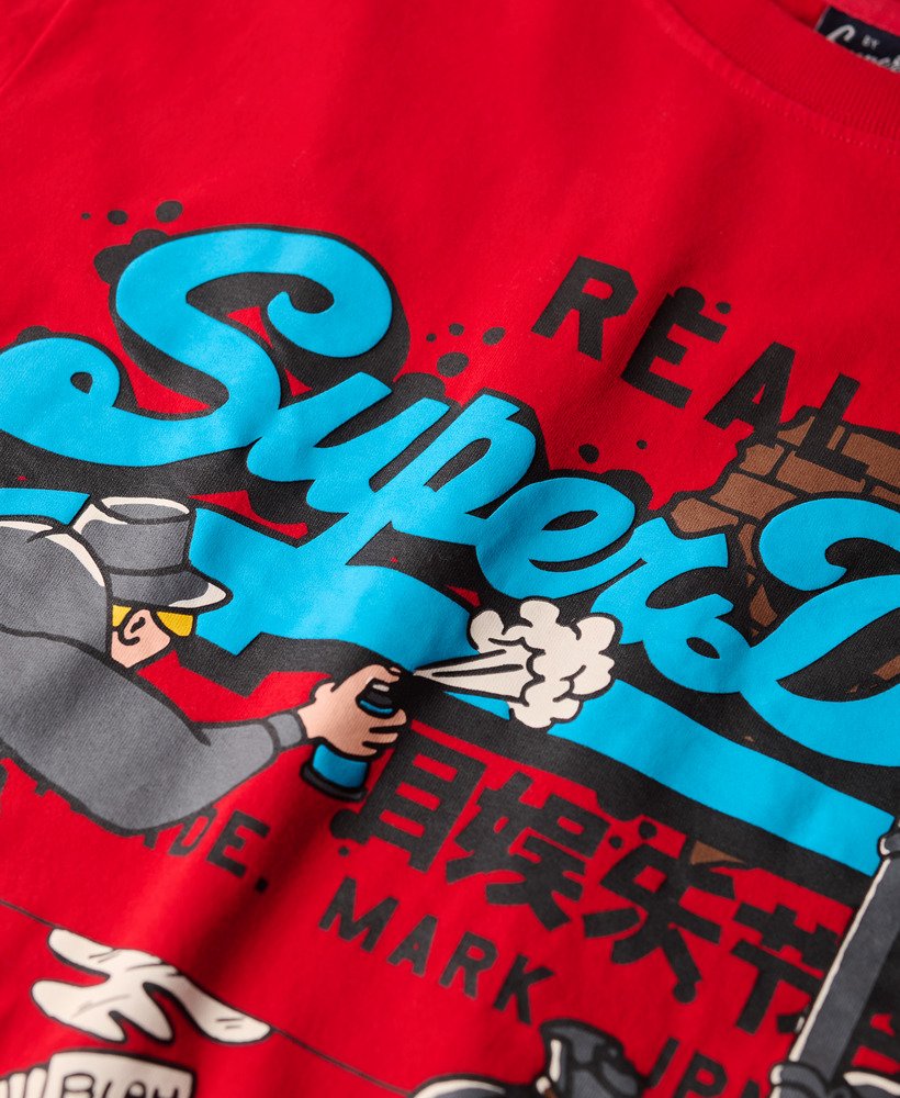 camiseta gráfica new york graphic na cor vermelho risco