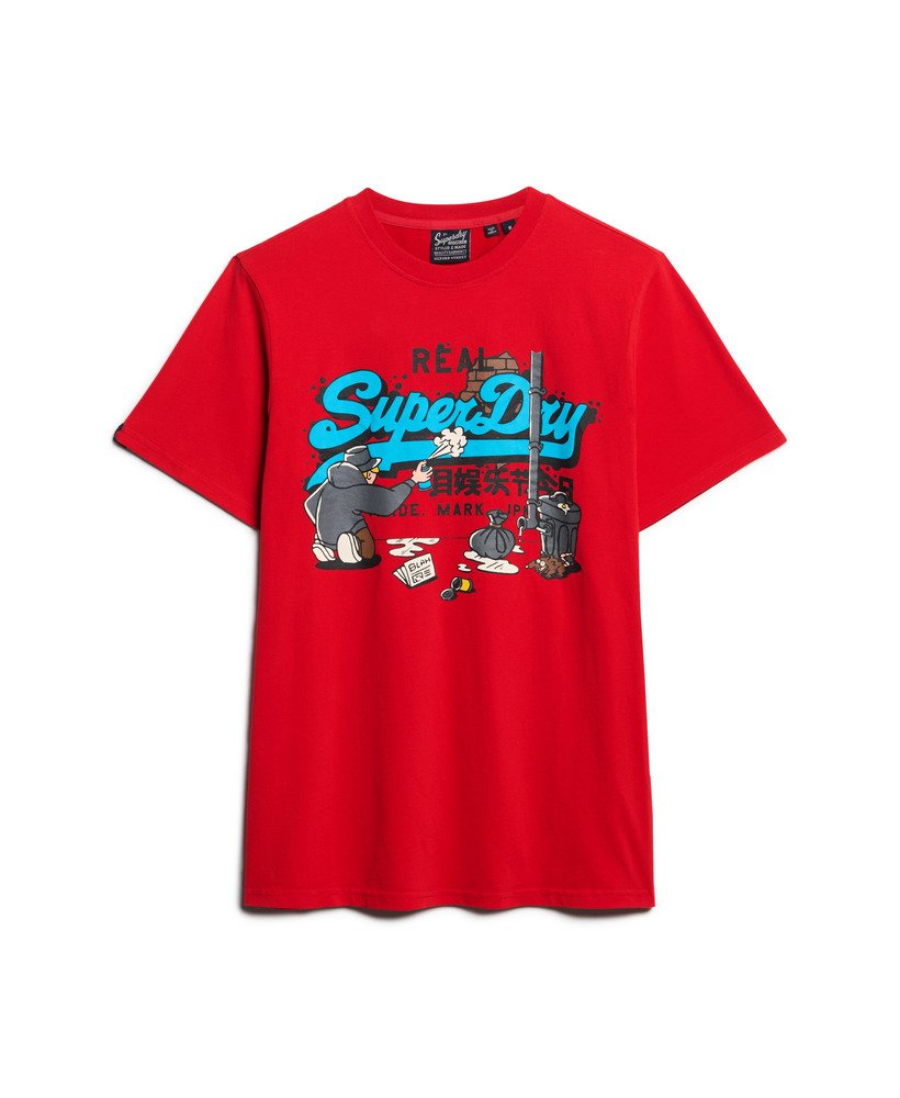 camiseta gráfica new york graphic na cor vermelho risco