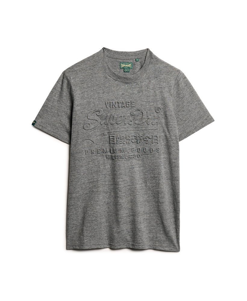 camiseta com estampa em relevo na cor cinza carvão jetter da surplus.