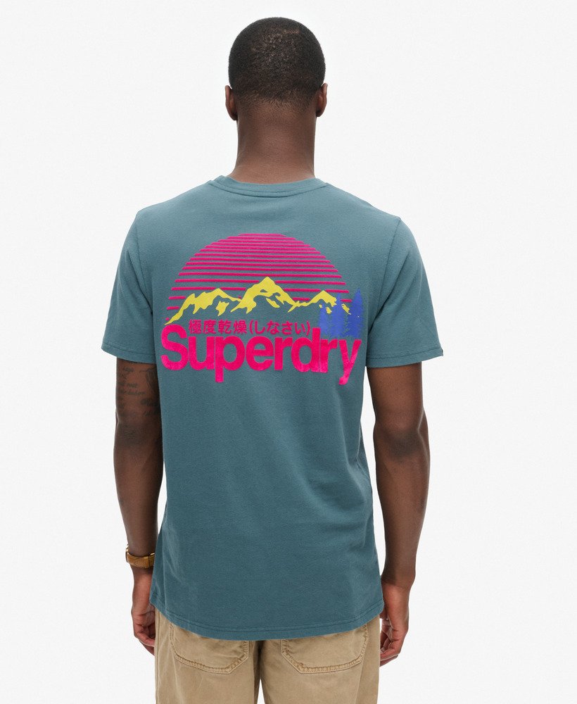 camiseta great outdoor chest graphic na cor stargazer blue