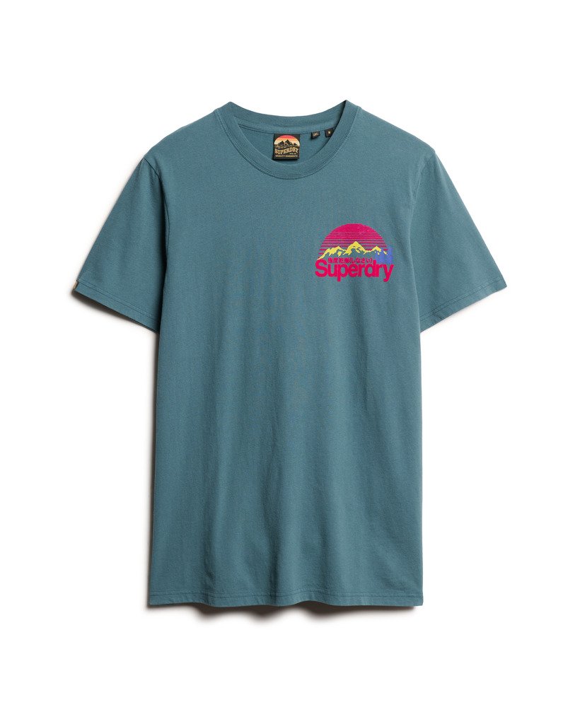 camiseta great outdoor chest graphic na cor stargazer blue