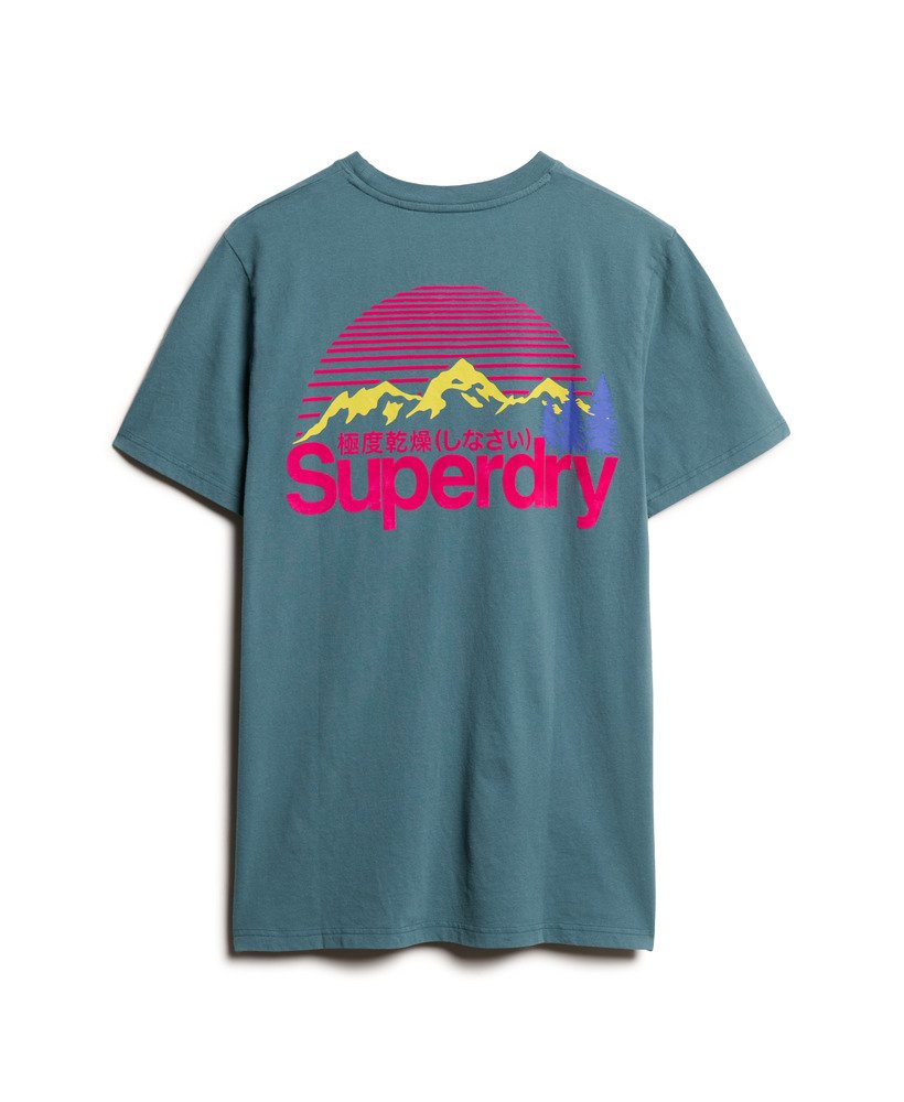 camiseta great outdoor chest graphic na cor stargazer blue