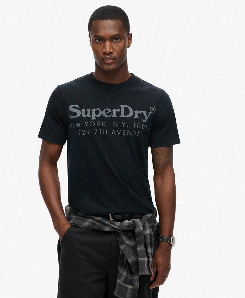 camiseta tonal venue com logo na cor preto jato