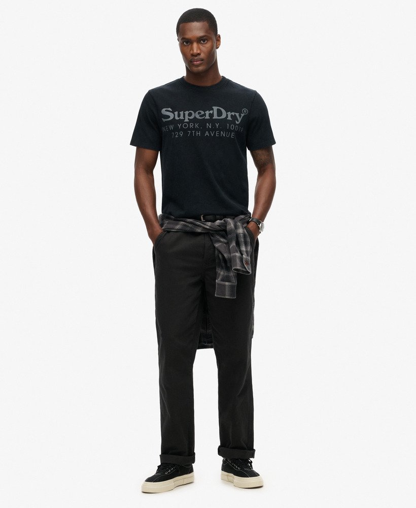 camiseta tonal venue com logo na cor preto jato