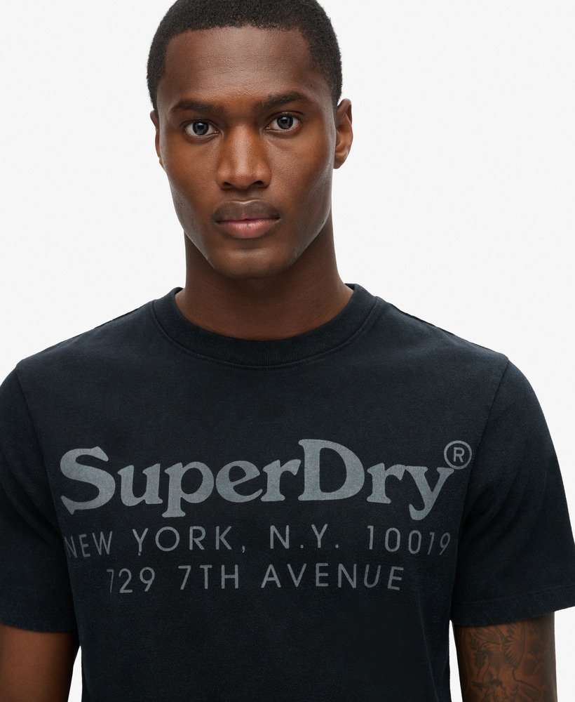 camiseta tonal venue com logo na cor preto jato