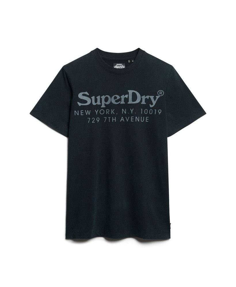 camiseta tonal venue com logo na cor preto jato