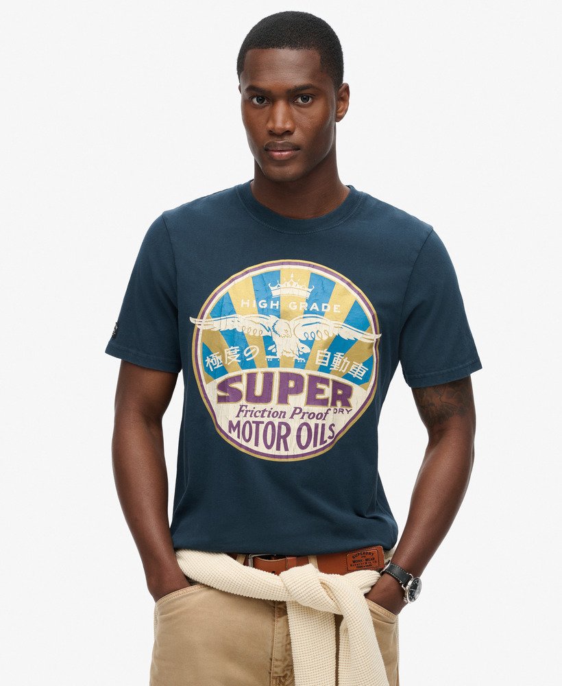 camiseta workwear gasoline graphic na cor eclipse navy