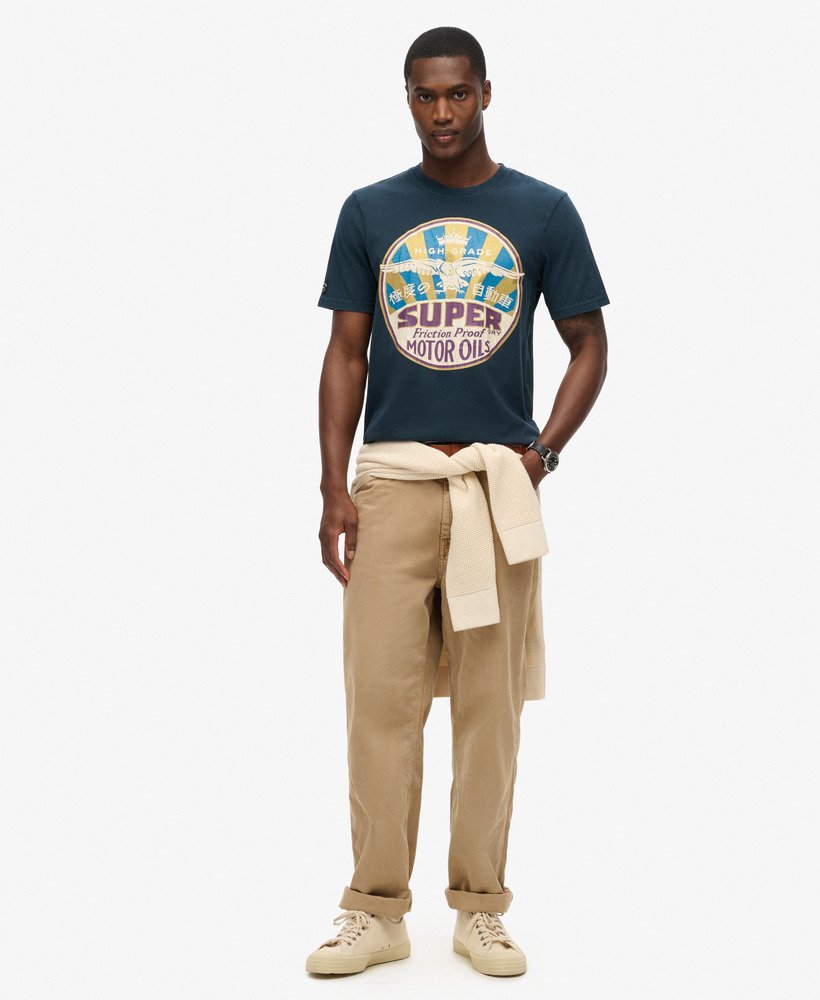 camiseta workwear gasoline graphic na cor eclipse navy