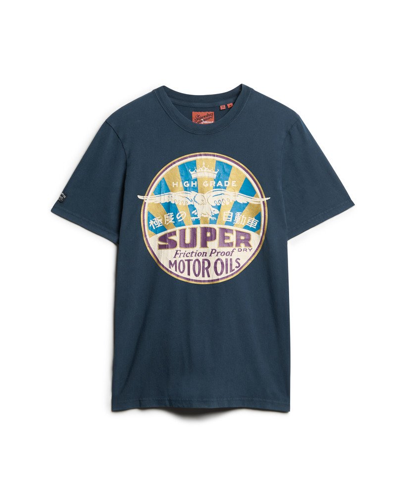 camiseta workwear gasoline graphic na cor eclipse navy