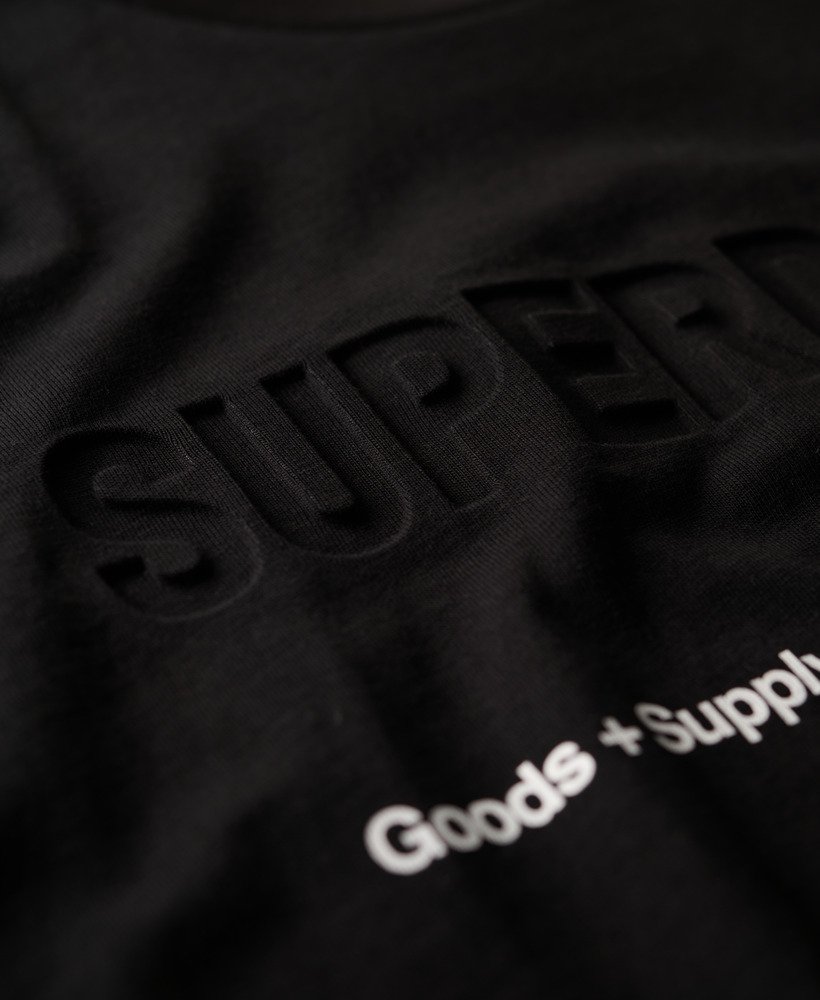 camiseta folgada utility sport logo na cor preta