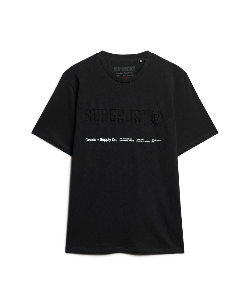 camiseta folgada utility sport logo na cor preta