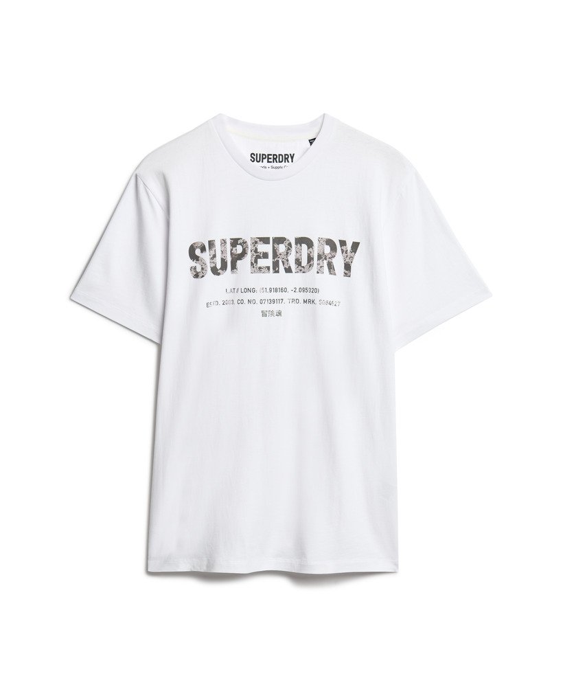 camiseta folgada utility sport logo na cor branca brilhante