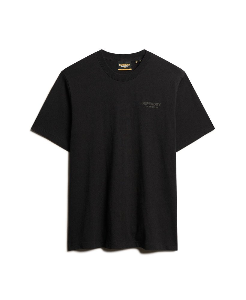 camiseta esportiva folgada de luxo na cor preta.
