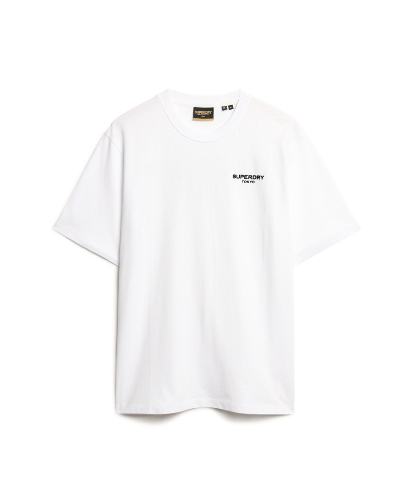 camiseta esportiva folgada de luxo na cor branca brilhante.