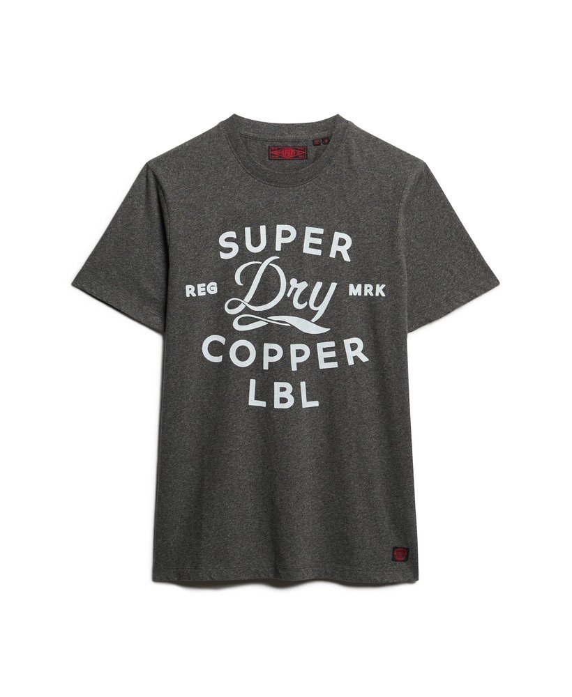 camiseta copper label workwear na cor cinza cascalho surplus gravel grey grit