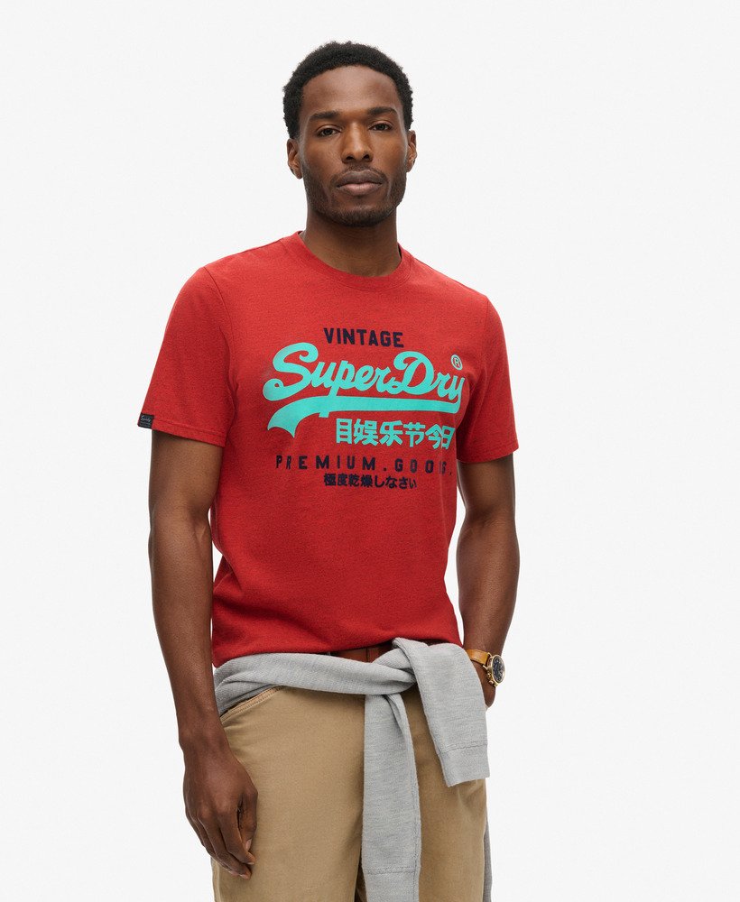 camiseta duo vintage logo na cor alakarna red grit