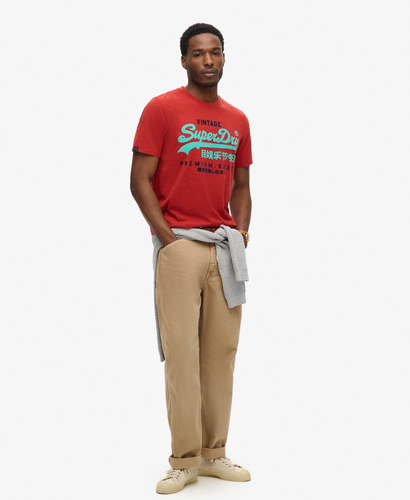 camiseta duo vintage logo na cor alakarna red grit