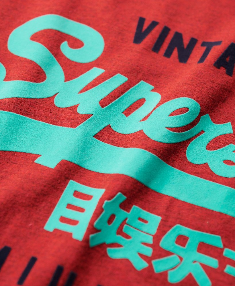 camiseta duo vintage logo na cor alakarna red grit