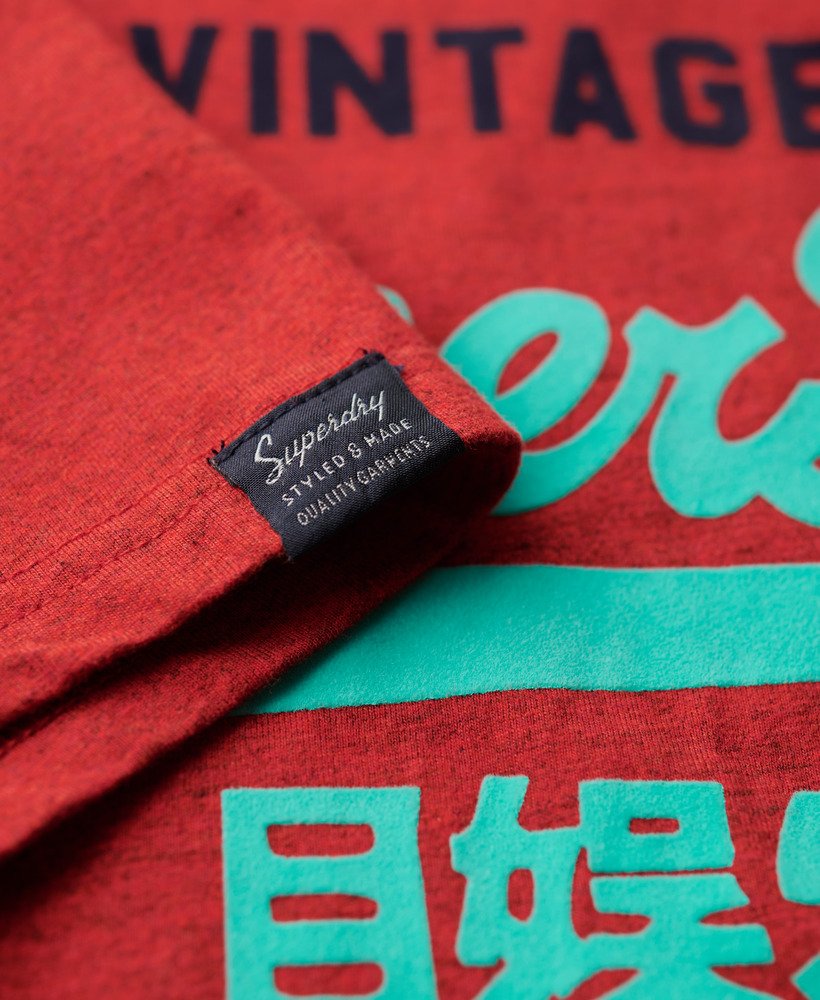 camiseta duo vintage logo na cor alakarna red grit