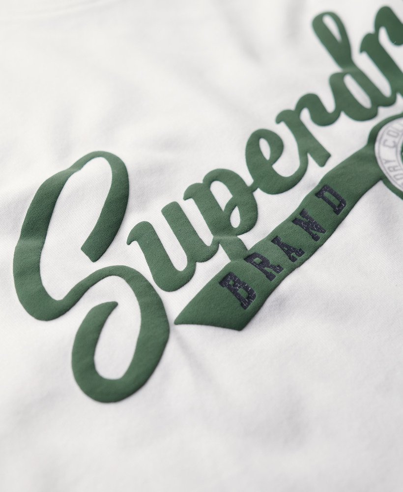 camiseta universitária vintage com estampa em estilo Óptico