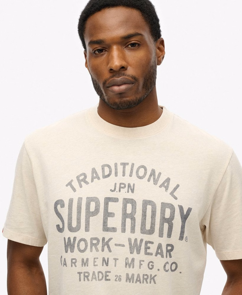 Camiseta de trabalho para produtos fabricados
