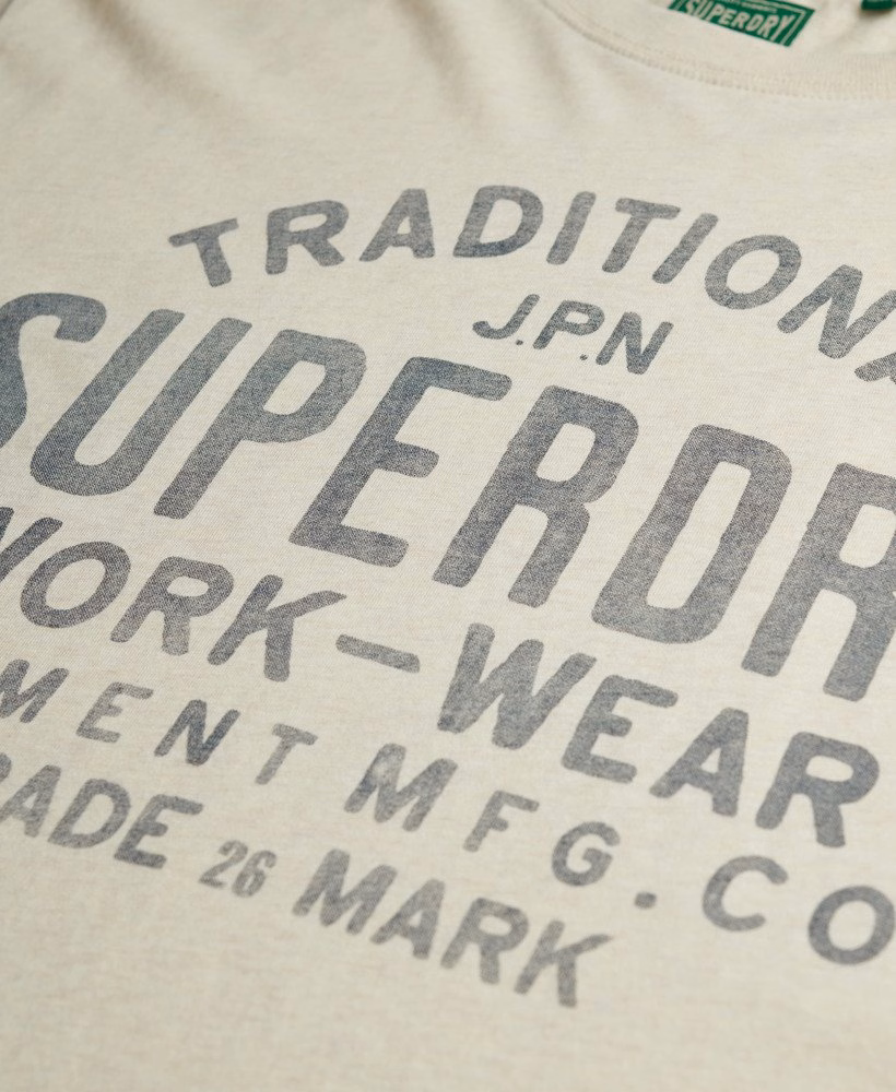 Camiseta de trabalho para produtos fabricados