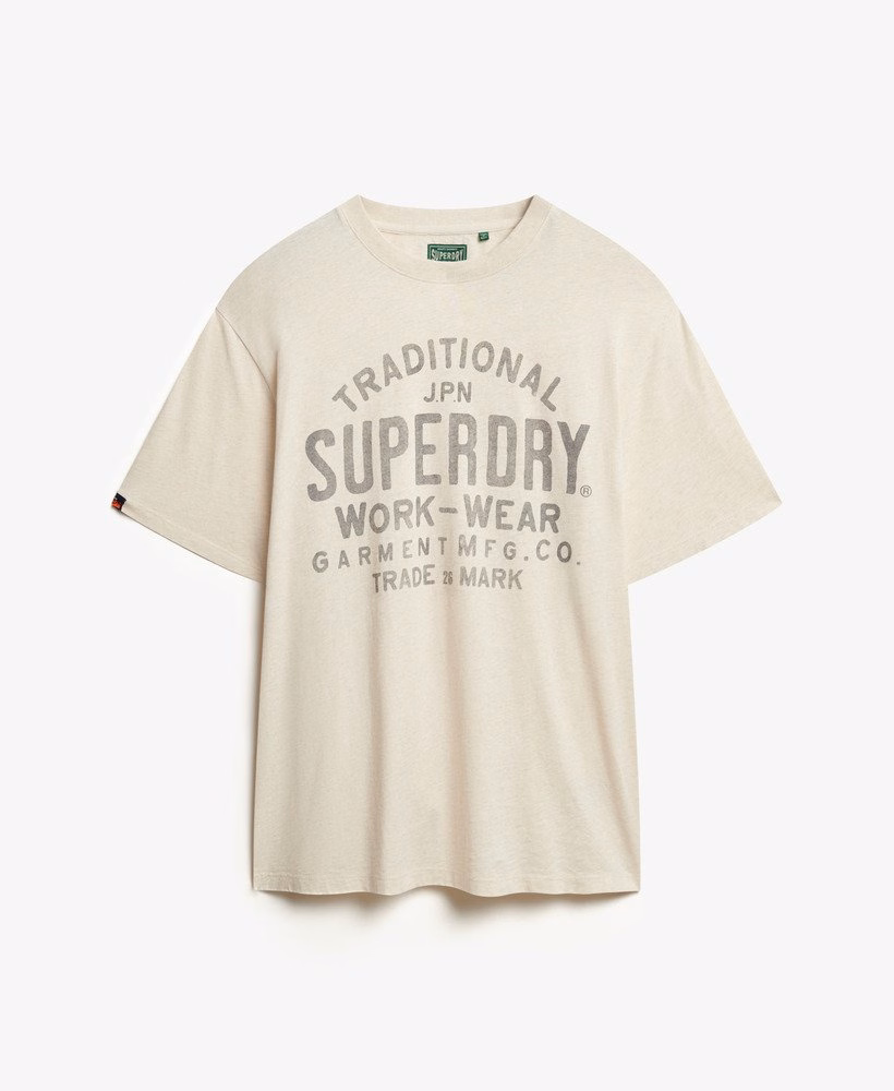 Camiseta de trabalho para produtos fabricados