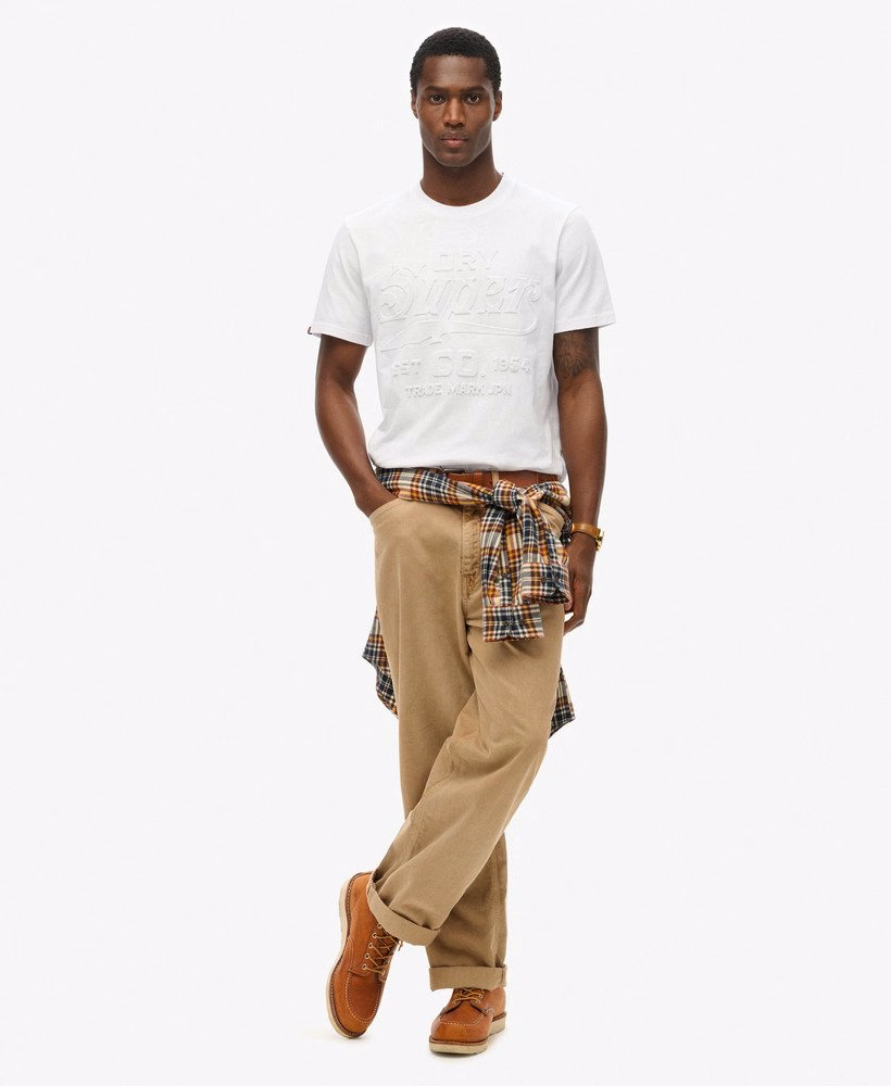 Camiseta Workwear Relaxed com Estampa em Relevo
