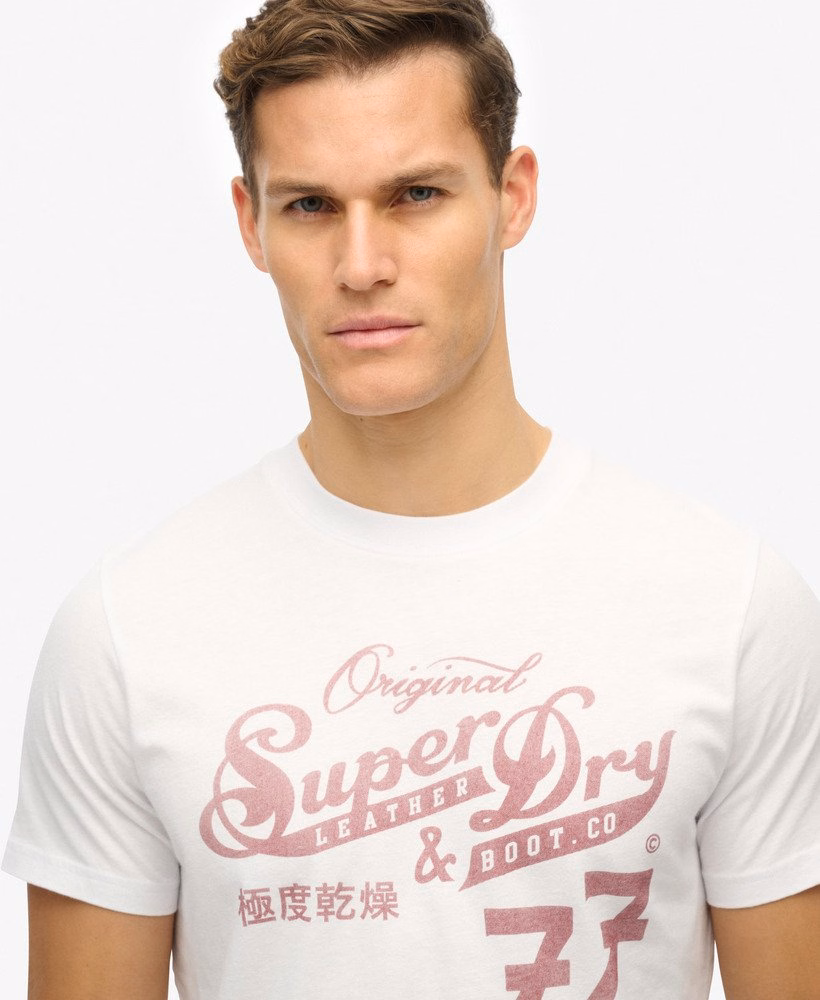 Camiseta Leather & Boot Co com estampa Script