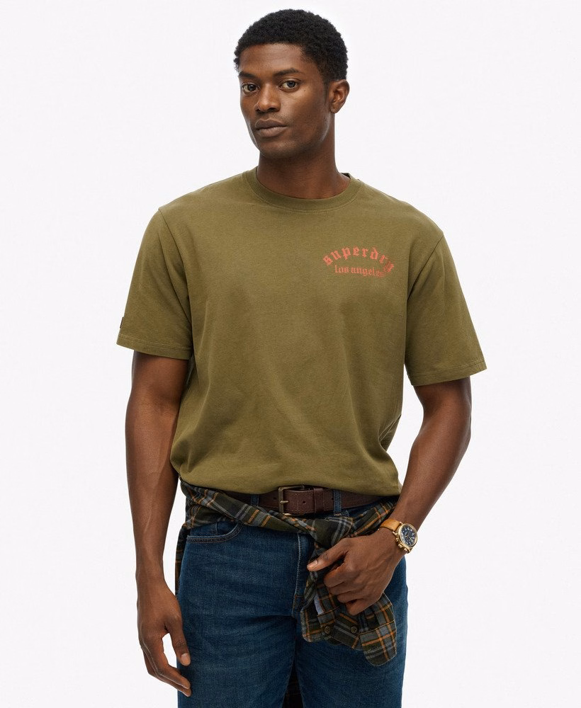 Camiseta folgada com estampa de tatuagem