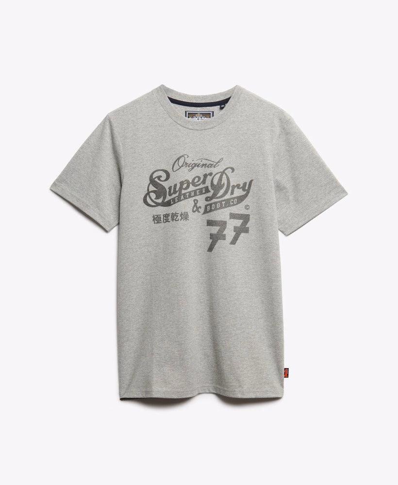 Camiseta Leather & Boot Co com estampa Script