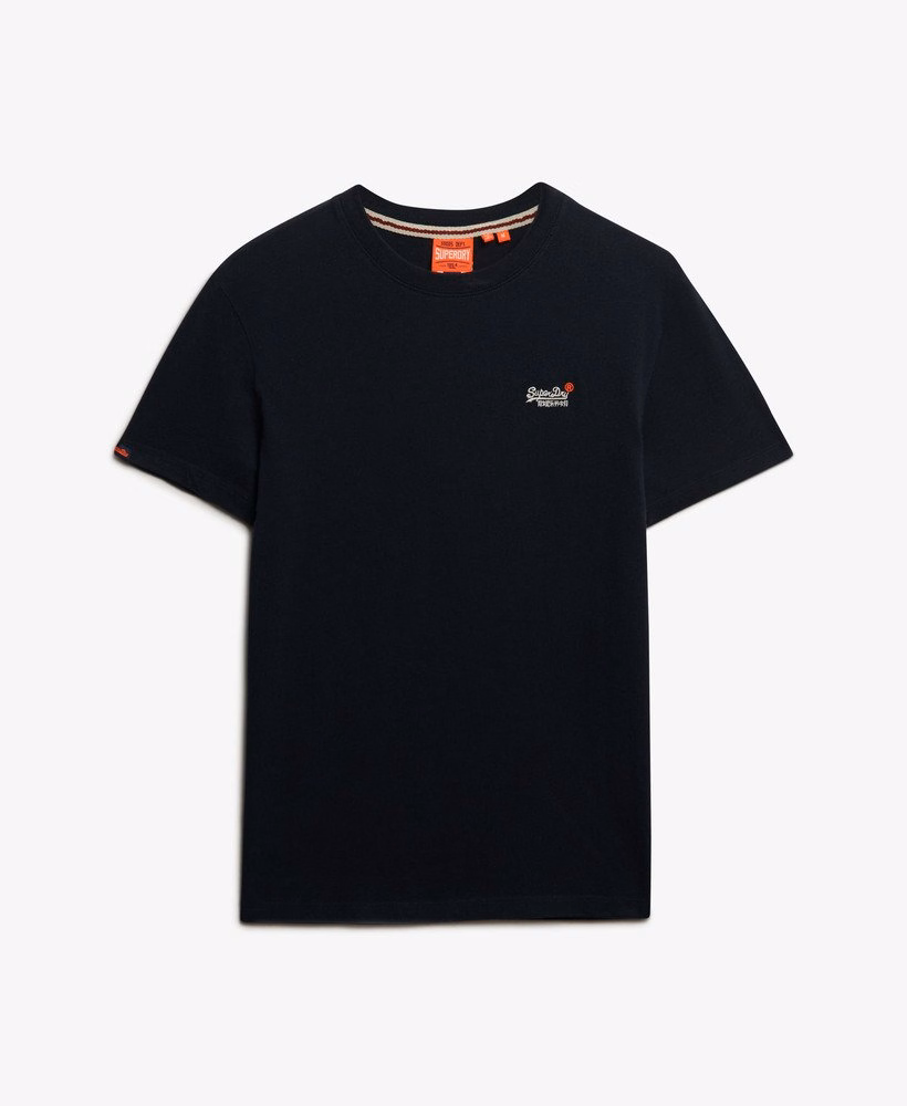 Camiseta essencial com bordado contrastante
