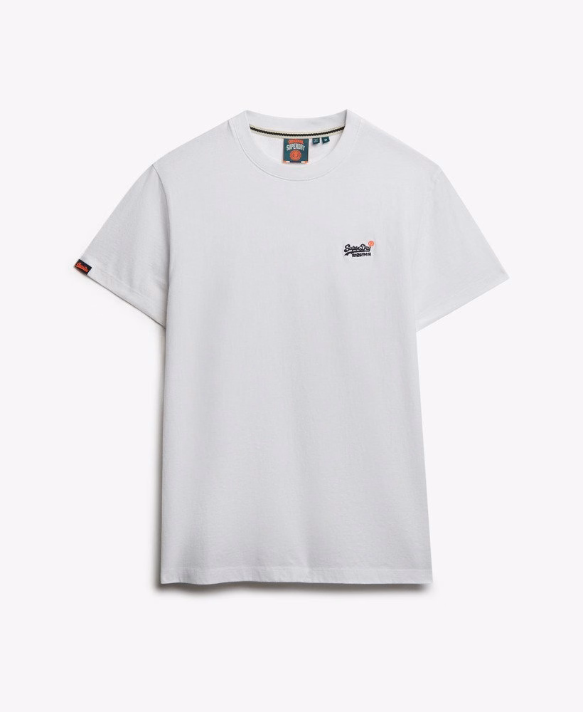 Camiseta essencial com bordado contrastante