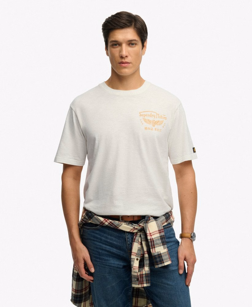 Camiseta folgada estilo motociclista Heritage