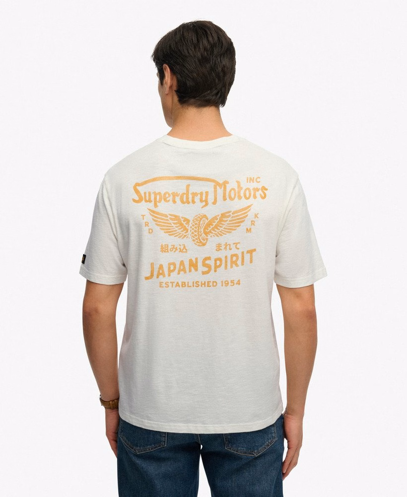 Camiseta folgada estilo motociclista Heritage
