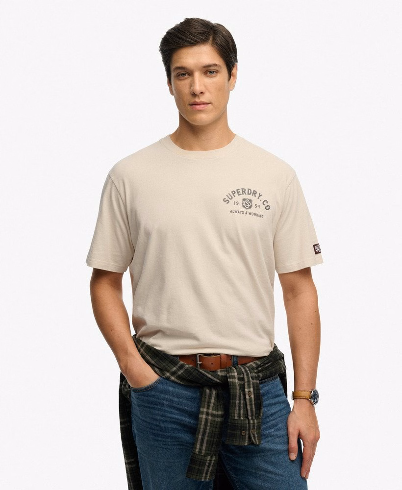 Camiseta folgada estilo motociclista Heritage