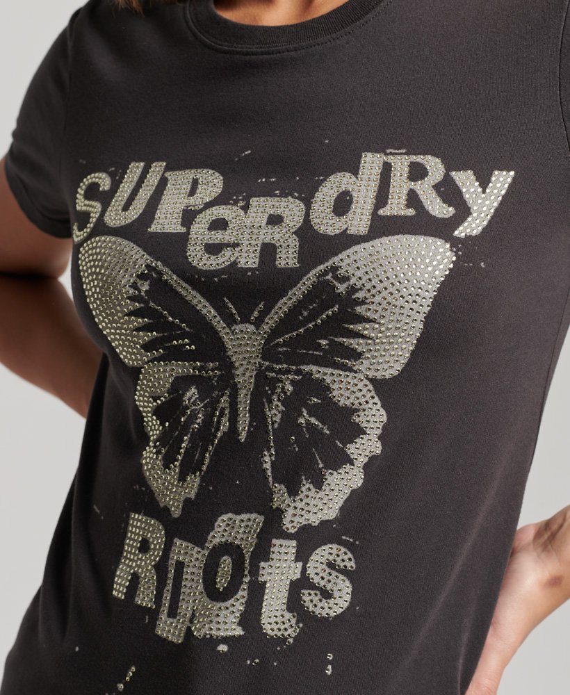 camiseta lo-fi poster na cor preto jato