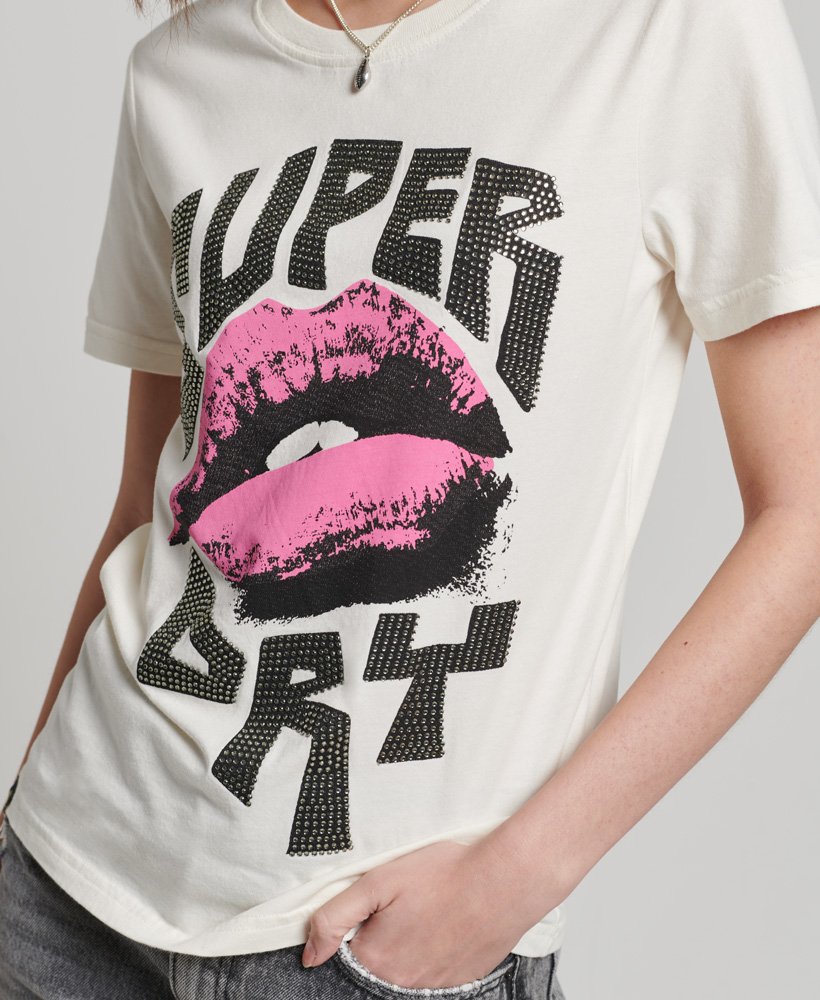camiseta lo-fi poster na cor branco inverno