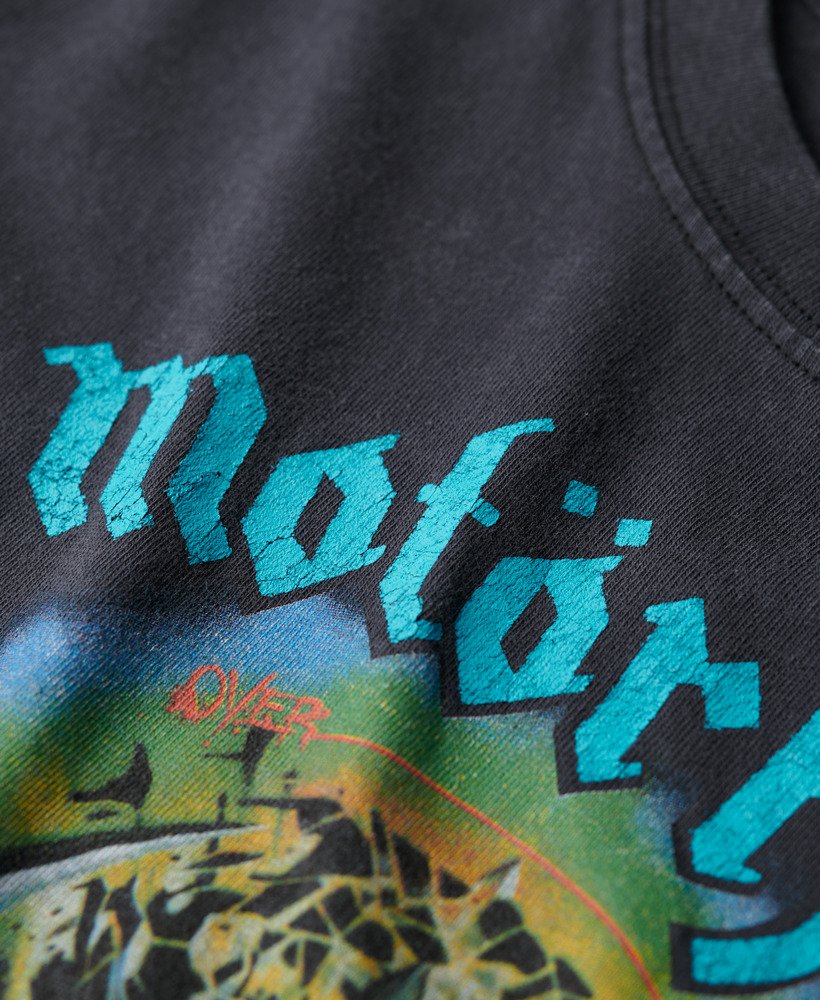 camiseta de manga curta motörhead x superdry na cor heavy backstage black