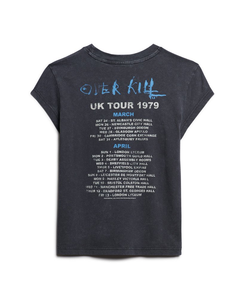 camiseta de manga curta motörhead x superdry na cor heavy backstage black