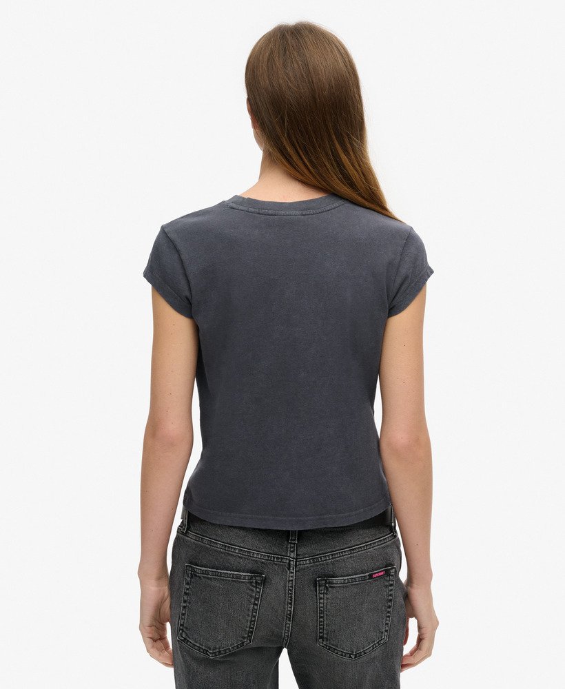 camiseta metallica x superdry de manga curta na cor preta mid backstage